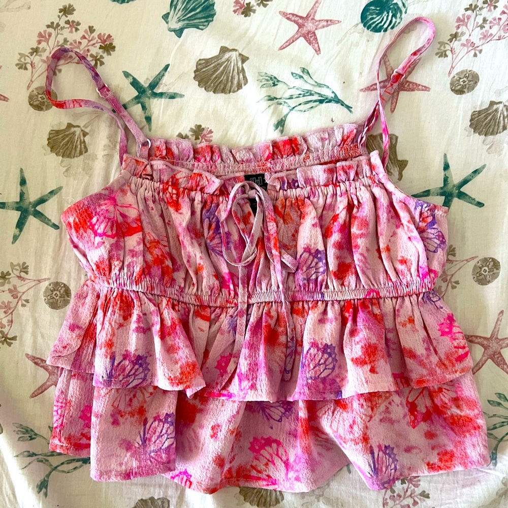 flowy pink top
